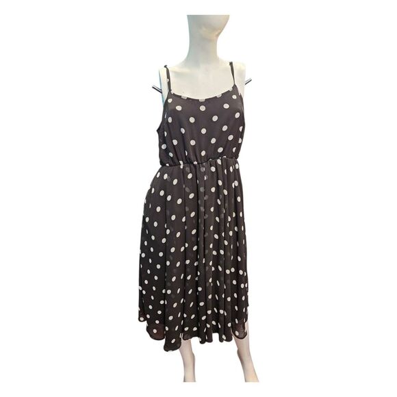Torrid Chiffon Black and white Polka Dot Strappy Dress Womens size Large - Picture 5 of 10